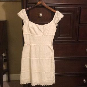 BCBG MaxAzria lace cotton mini dress